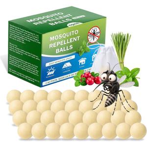 Elasound Mosquito Repellent Balls 36 Pack, Natural Botanical Mosquito Repellent Outdoor Patio, Baby & Kids Effective Safe, Long-Lasting Indoor & Outdoor Protection for Fishing, Yard, Camping & Travel