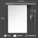 TAILI Shower Mirror Fogless for Shaving with Razor Holder, Anti-Fog with Powerful Suction Wall Mounted for Bathroom, Makeup Shave Mirror for Men & Women, Shatterproof & Removable, Grey