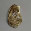 CJL HAIR Claw Clip Short Ponytail Hair Extensions DIY Bendable Metals Messy Bun Hair Piece for Wonen Wavy Curly Synthetic Fake Hairpieces Gloden Blonde and Beach Blonde Tips