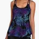 Urchics Womens 2025 Tankini Swimsuits Tummy Control Flowy Swimwear Two Piece Bathing Suits Swim Tank Top with Boyshorts, Large