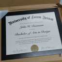 Americanflat 8.5x11 Diploma Frame with Shatter-Resistant Glass - Document Frames with Engineered Wood - Legacy Collection - Certificate Frame for Tabletop and Wall Display - Black