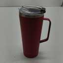 mininoo 30 oz Tumbler with Handle, Insulated Travel Coffee Mug with Lid and Straws, Stainless Steel Coffee Tumbler Leak-proof (32 oz Red)