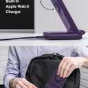 Wireless Charging Station,3 in 1 Charging Stand Made for Apple Watch Ultra 11 10 9 8 7 6 SE 5 4 3,Fast Wireless Charger Made for iPhone 17/Air/16/15/14/13/12,for AirPods Pro 3(with Adapter) (Purple)