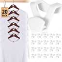 HOUSE DAY Space Saving Hangers 20 Pack, Clothes Hanger Connector Hooks, Heavy Duty Closet Space Saver, Small Space Solutions, Cascading Dorm Room Closet Organizer and Storage - White