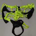 Kaei&Shi Sexy Bra And Panty Sets, Glow In The Dark Blacklight Choker Lingerie For Women, Underwire Strappy Thong Sheer Matching 4 Piece Sexy Lingerie Set Petite Boudoir (Neon Green, X-Small)