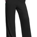 BLONGW Wide Leg Pants Woman High Waist Yoga Pants Casual Work Dress Pants Lounge Sweatpants Loose Trousers with Pockets, XL Black