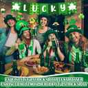 Tegeme St. Patrick's Day Decorations Lucky Porch Sign Banners Hanging 16.4 ft St. Patrick's Day Tinsel Garland Decorations Irish Shamrock Porch Signs Hanging Door Decor for Home Outdoor Party
