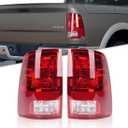 Rear Tail Light Assembly for 2009 2010 2011 2012 2013 2014 2015 2016 2017 2018 Dodge Ram 1500 2500 3500 - Includes Driver & Passenger Side, Halogen Bulbs