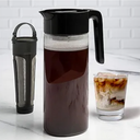 Goodful Cold Brew Iced Coffee Maker, Durable, Shatterproof Tritan Pitcher, Leak-Proof Lid, Large Capacity with Deluxe Stainless Steel Filter, 2.25-Quart, Blac