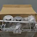 LEVERLOC 2 Pack Powerful Suction Cup Corner Shower Caddy, Stainless Steel Rustproof Shower Shelf with Hooks, Drill-Free Wall Mounted Bathroom Organizer, Large Capacity Removable Suction Basket, Silver