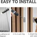WPC Slat Wall Panels, Stylish Interior Decor Slat Paneling for Living Room, Bedroom,TV Background Wall, 48 x 6.3 Inch,16-Pack,Teak