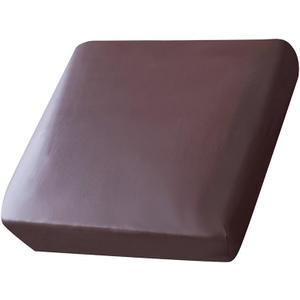 Waterproof PU Leather Couch Cushion Cover 1pc Stretch Sofa Slipcovers Furniture Protector with Elastic Suitable for Armchair, Loveseat,3&4 Seater Sofa (1, Coffe)