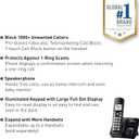 Panasonic Cordless Phone with Advanced Call Block, Bilingual Caller ID, Easy to Read Large High-Contrast Display, Expandable System with 1 Handset, KX-TGD810B (Black)