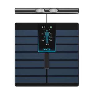 Wyze Smart Scale Ultra BodyScan with Handle  Wi-Fi & Bluetooth Body Composition Scale for Weight, BMI, Body Fat, Muscle Mass, and Segmental Measurement, 400 lbs, Black (13.39 in x 15.43 in x 2.13 in)