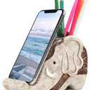MOKANI Elephant Pencil Holder with Phone Stand, Elephant Gifts for Women Multifunctional Pen Holder Office Desk Organizer Desk Accessories Desk Decor Decorations Thanksgiving Christmas
