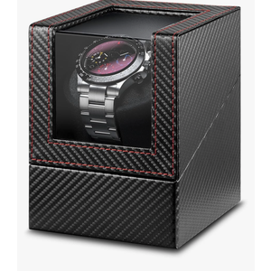 Watch Winder with Japanese Motor – Silent Adjustable Rotation, Premium PU Leather Exterior and Soft Flexible Watch Pillows, for Father's Day Gift for Him, Birthday Gift