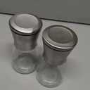 Salt and Pepper Grinder Set of 2, Premium Stainless Steel Spice Mill with Adjustable Coarseness, Ceramic Blades, Refillable Glass Body with 60Z capacity