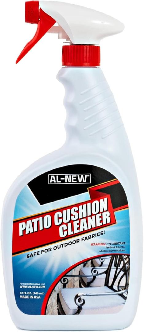 AL-NEW Patio Cushion Cleaner | Safe For Use On Outdoor Fabrics Such As Patio Cushions, Awnings, Furniture Covers (32 Ounce)