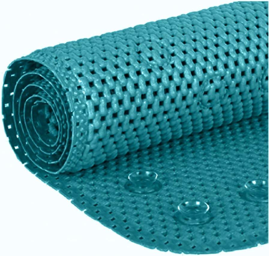 Deluxe Bathtub Mat Non Slip, Soft Foam Bath Mats for Bathroom Tub, Bathtub Mat with Drain Holes, Suction Cups- 36 X 17 - Sea Blue