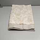 Linen Valance Curtain Farmhouse Floral Printed Small Window Curtain for Kitchen Rustic Light Filtering Valance for Living Room Bedroom Bathroom 16 Inch Rod Pocket, 1 Panel Taupe on Beige