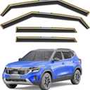 in-Channel Rain Guards Fit for Kia Seltos 2021 2022 2023 2024 2025 2026, Window Rain Guards Visors Vent Visors Window Deflector Vent Shades Car Accessories -4 pcs