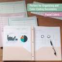 Mr. Pen- Plastic Folders with Pockets and Prongs, 10 Pack, Letter Size, Assorted Pastel Colors, Flexible Plastic Folders with Prongs, Clear Front Pocket, Card Slot & Color-Coded Cover Papers