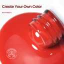 4 x JODSONE 16.5ml Gel Nail Polish Red Gel Polish Manicure LED UV Soak Off Curing for Home Salon Nail Art DIY Lady Red Polish