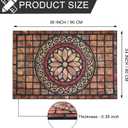 CHICHIC Rectangle Entrance Door Mat Large 24 x 36 Inch High Traffic Area Entry Way Doormat Front Door Rugs Outdoors Heavy Duty Welcome Mat, Non Slip Rubber Back Low Profile for Garage