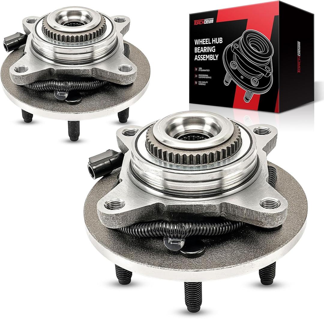 Torchbeam 515079 Pair 4WD Front Wheel Hub and Bearings for 2004-2008 Ford F-1502003-2006 Ford Expedition2006-2008 Lincoln Mark LT 6 Lugs w/ABS Wheel Hub Assembly
