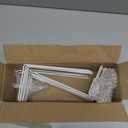 4 Pair Pegboard Display Shelves Expandable Width Metal Magazine Holder Hanging Wall File Organizer Pegboard Accessories Wall Decor for Pantry Exhibitions Trade Show Retail Store(White)