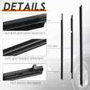 5pcs Outer Door Window Weatherstrip Seal Belt Kit Compatible with Toyota 4Runner 2010-2024 Replace 68292-35041 75712-35011 75711-35011 75721-35011 75722-35011 Front Rear Back Door Molding Trim