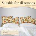 Mushrooms Throw Pillow Covers 18x18 in Set of 2,Boho Retro Groovy Floral Pillow Cases Decorative Double-Sided Square Pillowcases for Home Bed Sofa Living Room Farmhouse Outdoor