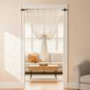 AIZESI 1PCS Spring Tension Curtain Rods 24 to 46 Inch Black Tension Rod Spring Curtains Rod Short Curtain Rods Tension Adjustable Curtain Rods for Kitchen, (With One Set Rod Holder)