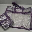 Storage Bags for Sheet, Thin Blanket, Sofa Pillow, Clothes (Purple) 2 pack
