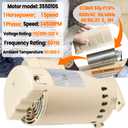 355010S Replacement Motor, 1 Horsepower, 115/208-230 Volts, 1 Speed, Energy Efficient, Full