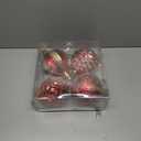 Hollyone 4.7 Inch Large Red and Gold Christmas Ornaments Bronze Tree Balls 4Pcs Shatterproof Christmas Hanging Ornaments for Xmas Tree Decor Wedding Holiday Party Wreath Home Decor (Red, 120mm)