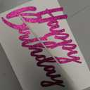 BEISHIDA Happy Birthday Cake Topper - Hot Pink Glitter, Perfect for Girl's Women's Birthday Parties, Reusable Keepsake