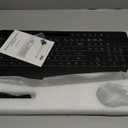 Wireless Keyboard and Mouse Combo - 9 Backlit Effects, RGB, Ergonomic Wrist Rest, Phone Holder, 2.4G Full Size, Rechargeable, Sleep Mode, Quiet Keyboard Set for Computer, PC, Laptop, Mac, Windows (Classic Black)