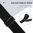 TOURZOO No Show Invisible Belt for Women/Men Elastic Web Strap Waist Stretch Belt with Flat Buckle for Jeans Pants Dresses