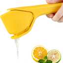 Lemon Squeezer, Effortless Manual Flat Lime Juicer Squeezer, Hand Citrus Press, Folds Design For Saving Space Storage, Easy to Make Juice From Lemon, Lime, Cirtus, Orange, Fruits (Yellow)