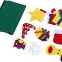 RASTKY DIY Wall Decoration Felt Christmas Tree Kit, Fun Christmas Party Supplies for Kids (C)