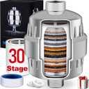 30 Stage Shower Filter, Shower Filter for Hard Water - High Output Shower Water Filter to Remove Chlorine Fluoride Heavy Metals, Improves the Condition of Your Skin, Hair and Nails