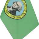 Washington Table Flag 4'' x 6'' - US state of Washington Desk Flag 15 x 10 cm - Black Plastic Stick and Base - AZ FLAG