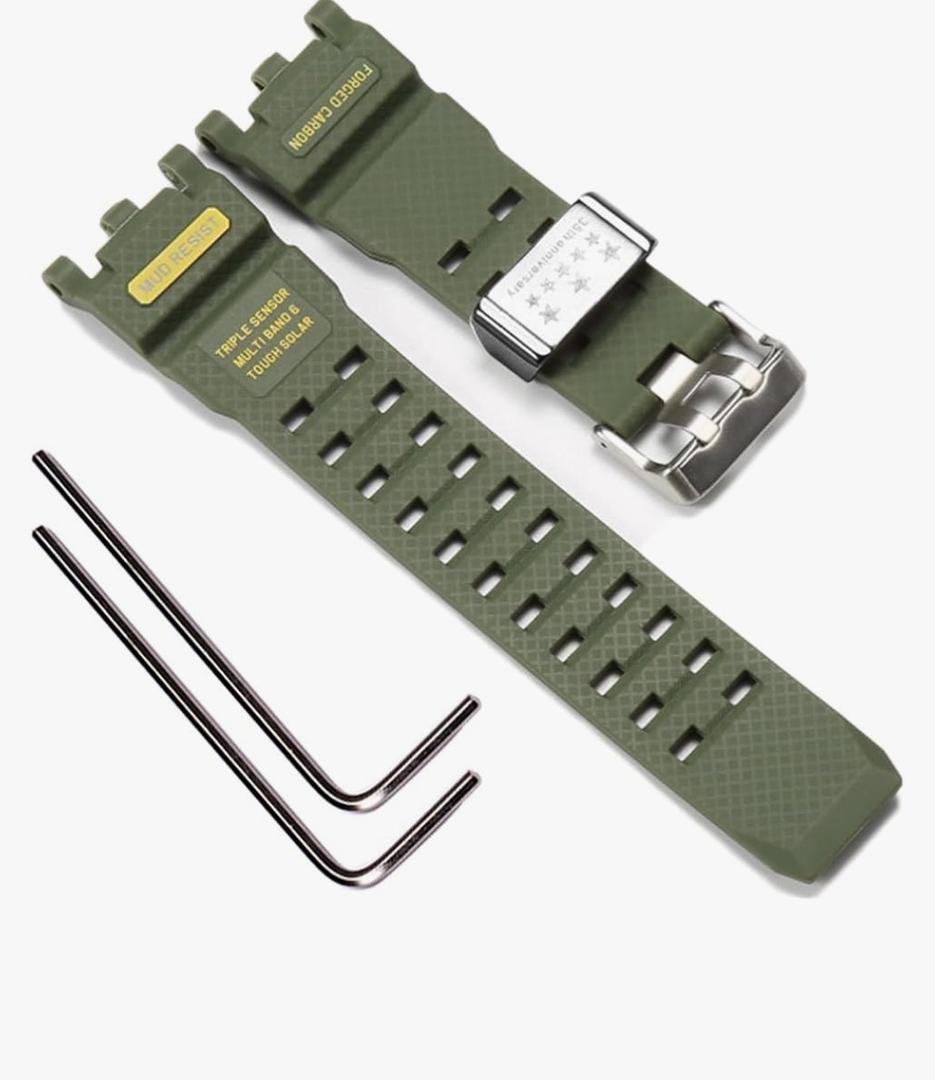 Resin Watch Strap Compatible with Casio G-shock GWG-2000 Mudmaster Men's Waterproof Replacement Bracelet Watchband