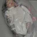 16 Inch Realistic Reborn Black Girl Doll Lifelike African American Newborn Sleeping Baby Doll Soft Weighted Body Mixed Baby with Brown Skin Cute Real Life Biracial Bebe Toys