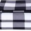 Bed Sheet Set 3 Piece -Twin Size-Soft Durable Microfiber Bedding Sheet Set,Deep Pocket,Stain,Fade & Wrinkle Resistant (Plaid Black&Grey&White)