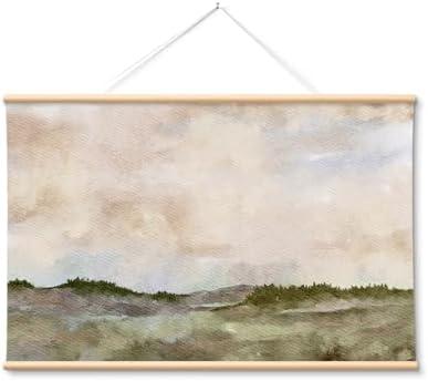 VIYYIEA Extra Large Canvas Wall Art, 36x54 Inch Minimalist Landscape Painting, Neutral Abstract Nature Wall Decor for Living Room or Bedroom, Above Sofa