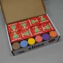 Christmas Slime Kit  24 Pack Butter Slime Party Favors for Slime Lovers, Xmas Stickers & Charms, Christmas Stocking Stuffers for Kids, Super Soft, NonSticky, DIY Surprise Slime for Girls & Boys