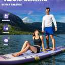 1134"6" Extra Wide Inflatable Stand Up Paddle Board, Sup Board with Removable Fins, Backpack, Floating Paddle, Safety Leash, Floating Phone Case for Adults & Youth of All Skill Levels