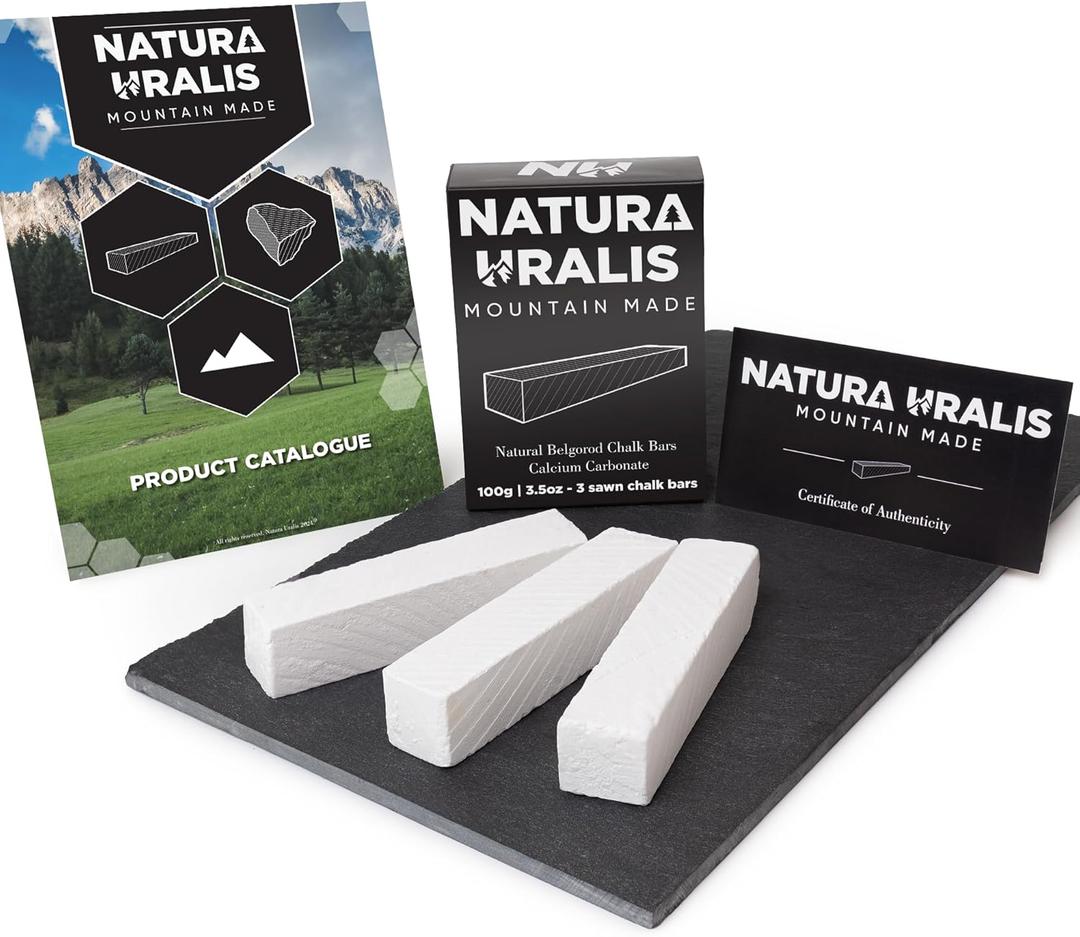 Natura Uralis Premium Belgorod Sawn Chalk | White Chalk Bars  Amazing Crunch, Satisfying Earthy, Velvety and Firm Texture, ASMR Sensation, Natural Calcium Carbonate (Mini (3.5oz))